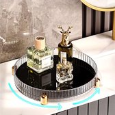 Make-up parfumorganizer, 360° draaibare cosmetische organisator, schoonheidsorganisator, cosmetische lade met grote capaciteit voor kaptafel, badkamerwerkblad, transparant