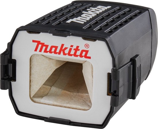 Makita stofzuigerzak met witte filter.