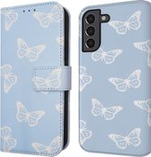 iMoshion Hoesje Geschikt voor Samsung Galaxy S21 Hoesje Met Pasjeshouder - iMoshion Design Bookcase smartphone - Blauw / Butterfly
