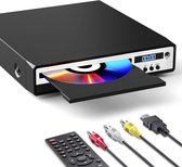 DVD Speler met HDMI - DVD Speler - DVD Speler HDMI - DVD Speler Laptop - Zilver- 1080P - Inclusief HDMI Kabel - Met afstandsbediening - DVD en CD speler - Compact
