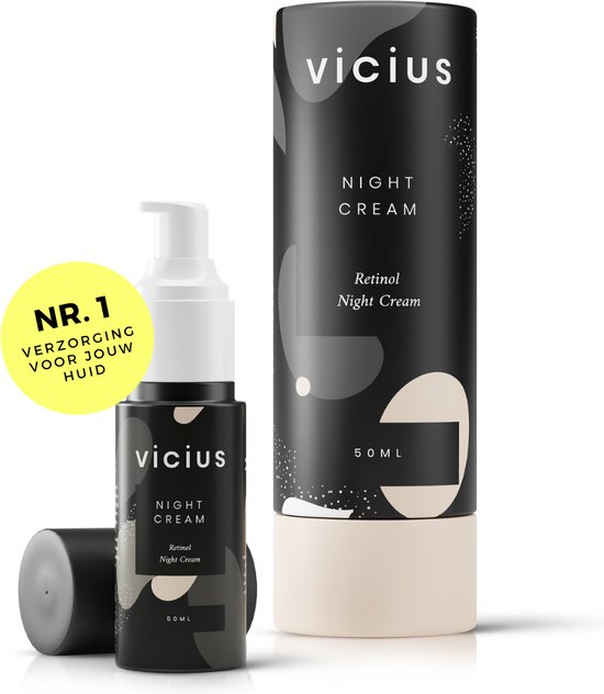 Vicius® - Nachtcrème voor vrouwen - Retinol - Anti rimpel crème - Hydraterende gezichtscrème - 50ml