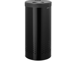 Brabantia Wasmand - met Deksel - 35 l - Matt Black / Dark Grey