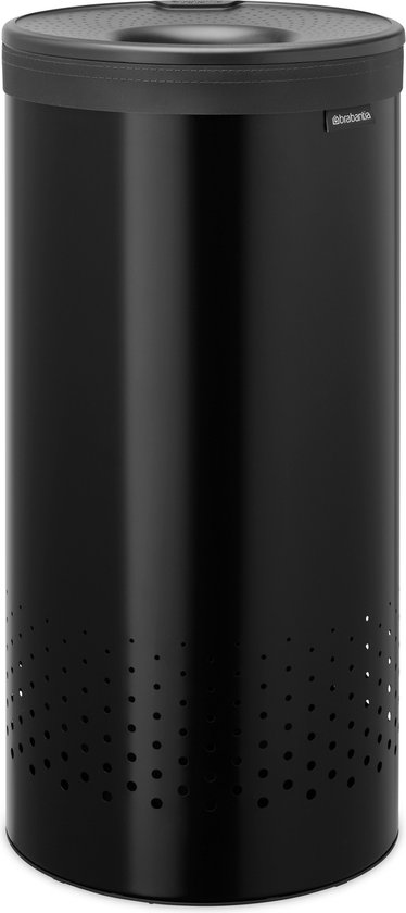 Brabantia Corbeille à linge - avec Couvercle - 35 l - Matt Black / Dark Grey