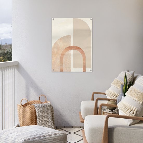 Tableau jardin Formes - Beige - Abstrait - 60x80 cm - Poster jardin