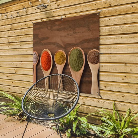 Louche en tissu de jardin - Herbes - Nourriture - Épices - Table - 100x100 cm