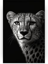 Cheeta - Wilde dieren canvas schilderij - Schilderij op canvas cheeta - Modern schilderij - Schilderijen canvas - Decoratie slaapkamer - 40 x 60 cm 18mm