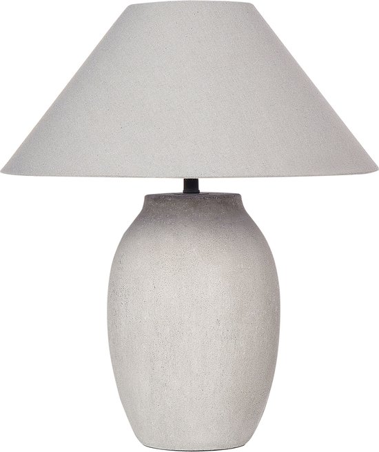GRALIWDO - Lampe de table - Grijs - Céramique