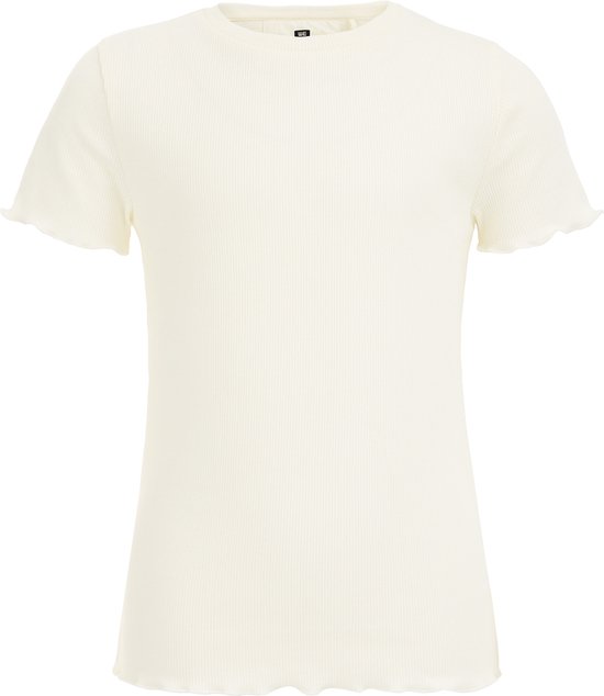 WE Fashion Filles T-shirt slim avec structure côtelée