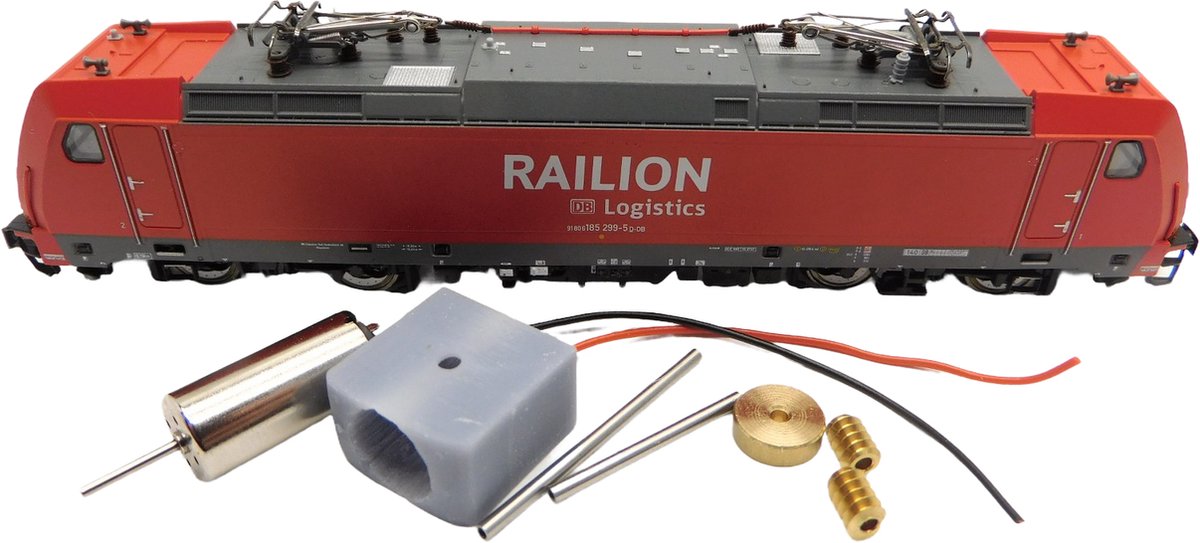 micromotor NF062C motor ombouwset voor Fleischmann BR 146.2, BR 146.5, BR 185.2, SJ Re