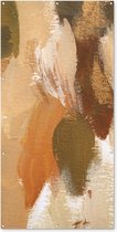 Schuttingposter Verf - Oranje - Groen - 100x200 cm - Tuindoek