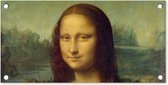 Tuinposter Mona Lisa - Leonardo da Vinci - 60x30 cm - Tuindoek - Buitenposter