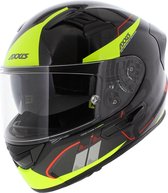 Axxis Racer GP Carbon SV integraal helm Spike glans zwart fluor geel XL