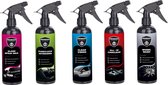 PANDAH® Car Cleaning - Kit de nettoyage de voiture 5 pièces - 500 ml / Spray pour cockpit de voiture
