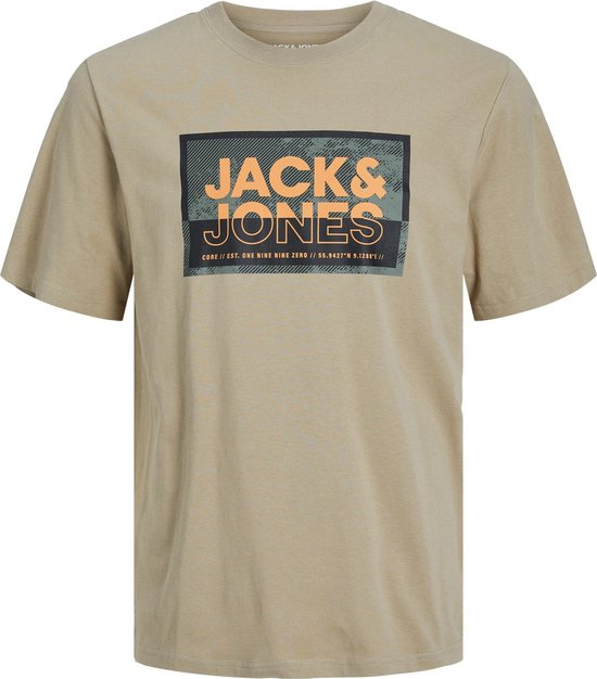 JACK&JONES JCOLOGAN TEE SS CREW NECK SS24 LN Heren T-shirt - Maat XS