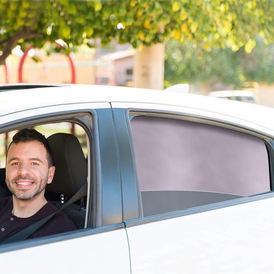 Zonwering voor de auto, magnetische zonwering met uv-bescherming, reflecterende hittebescherming, gordijn, autoraam, zonwering voor kinderen, volwassenen en huisdieren, verduistering van het van Wiwiqzzi — afbeelding 2