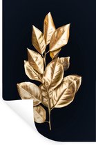 Stickers muraux - Feuilles - Or - Luxe - 80x120 cm - Film adhésif - Stickers muraux chambre enfant - Papier peint autocollant - Papier peint autocollant - Feuille autocollante