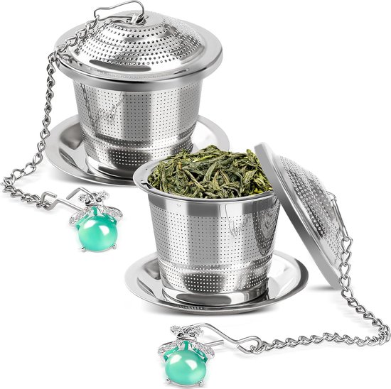 3 stuks theefilters voor roostvrijstalen losse theeei met verlengde ketting, geweldig cadeau voor theeliefhebbers, 3 stuks theeei dienblad 3 stuks theefilters voor roostvrijstalen losse theeei met verlengde ketting, geweldig cadeau voor theeliefhebbers, 3 stuks theeei dienblad