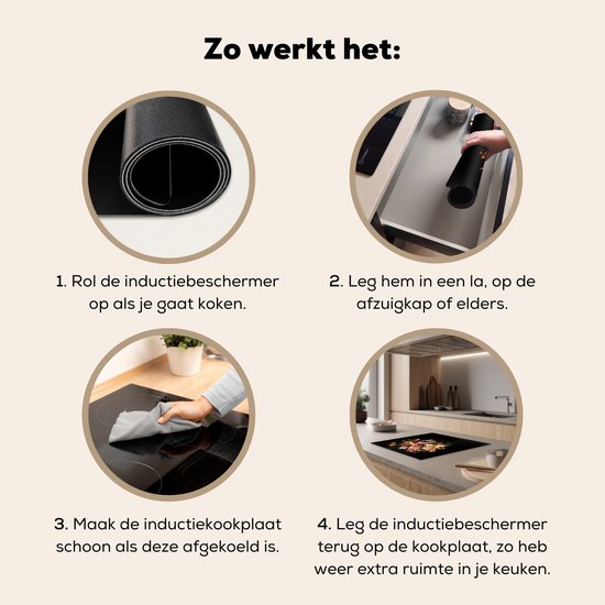 KitchenYeah® Inductie beschermer 60x52 cm - Bloemen - Boeket - Kleurrijk - Kookplaataccessoires - Afdekplaat voor kookplaat - Inductiebeschermer - Inductiemat - Inductieplaat mat - Keuken decoratie
