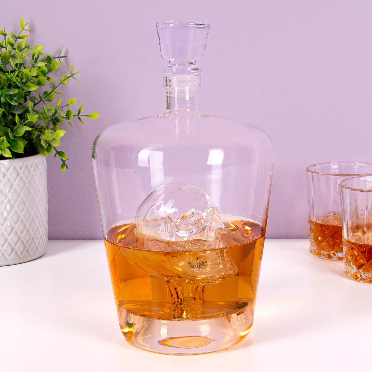 Balvi Decanteer Karaf wijn Doodshoofd Poison 1 liter