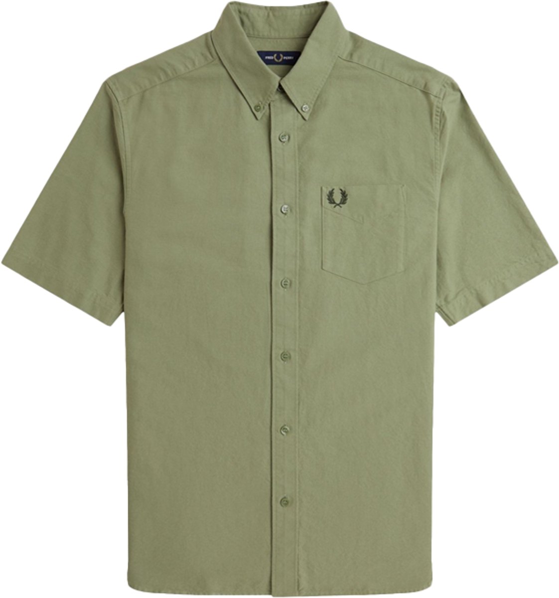 Fred Perry Open Collar Toweling Polo Groen