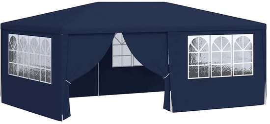Partytent Blauw 600 x 400 x 266 cm Polyethyleen en Staal | Design Decor Outlet