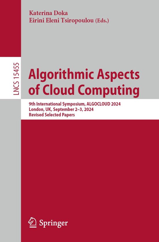 Springer Nature Proceedings Computer Science - Algorithmic A ... - cover