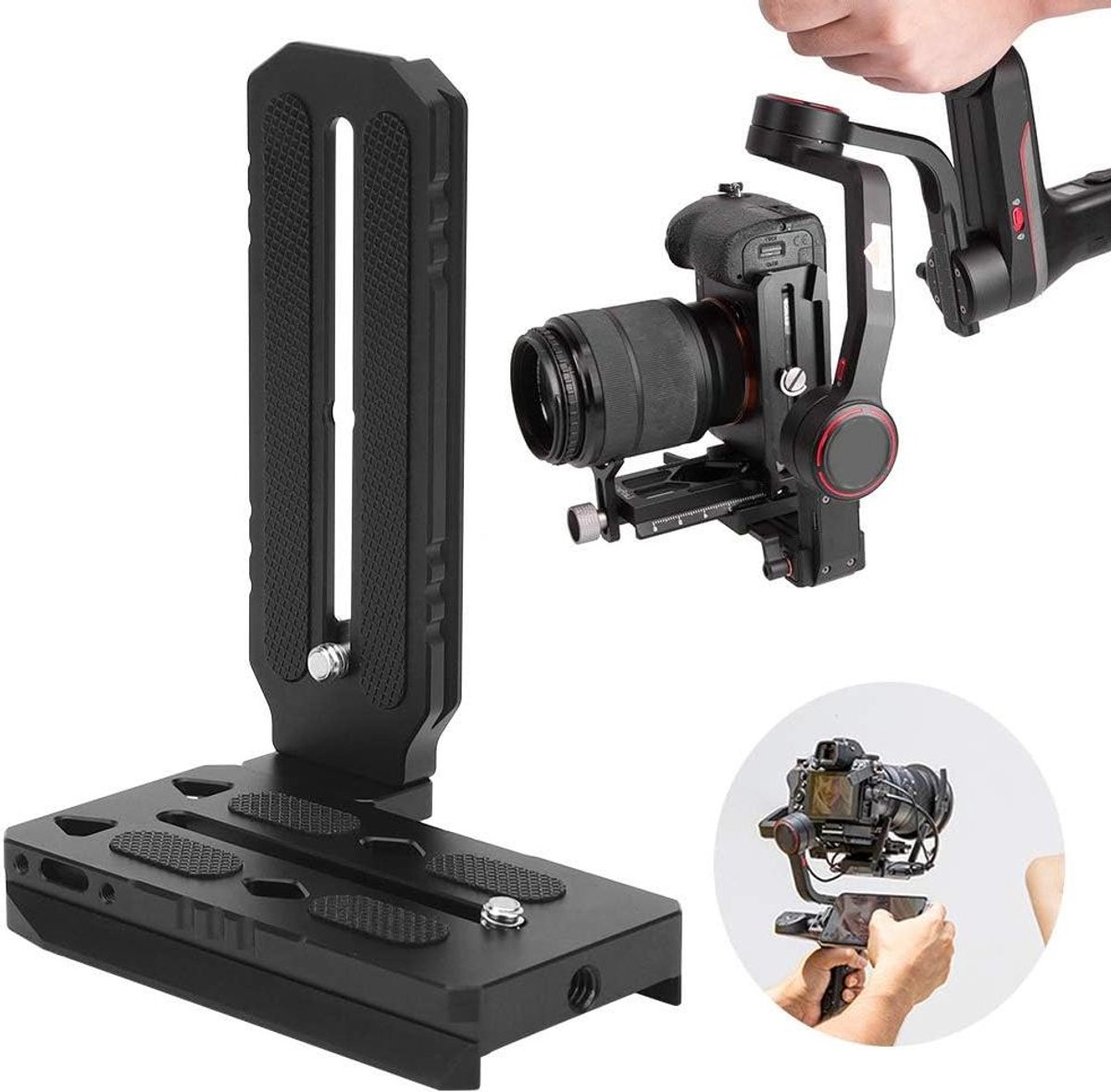 Allecto Plus - Verticaal Opnamebord voor WeeBill/WeeBill S - Stabilisator voor Spiegelreflex- en spiegelloze camera's - CNC-geïntegreerd - Oxidatieproces - Verbeterde stabiliteit
