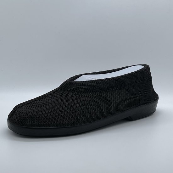 Gebreide Portugese Schoen - Zwart - Maat 39 - Instappers - Pantoffel