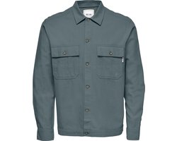 Only & Sons Overhemd Onskennet Ls Linen Overshirt Noos 22019758 Stormy Wheater Mannen Maat - L