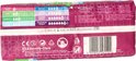 Achterkant verpakking Depend Comfort-Protect pads, met verschillende talen en absorptieniveaus.