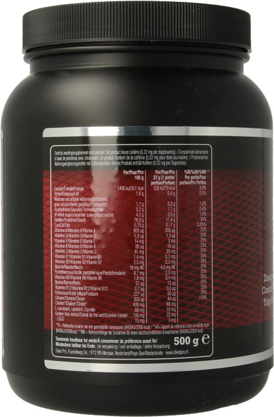 Nutri Dynamics - Dieet Pro - Aardbei - 500 g - Eiwitshake — afbeelding 3