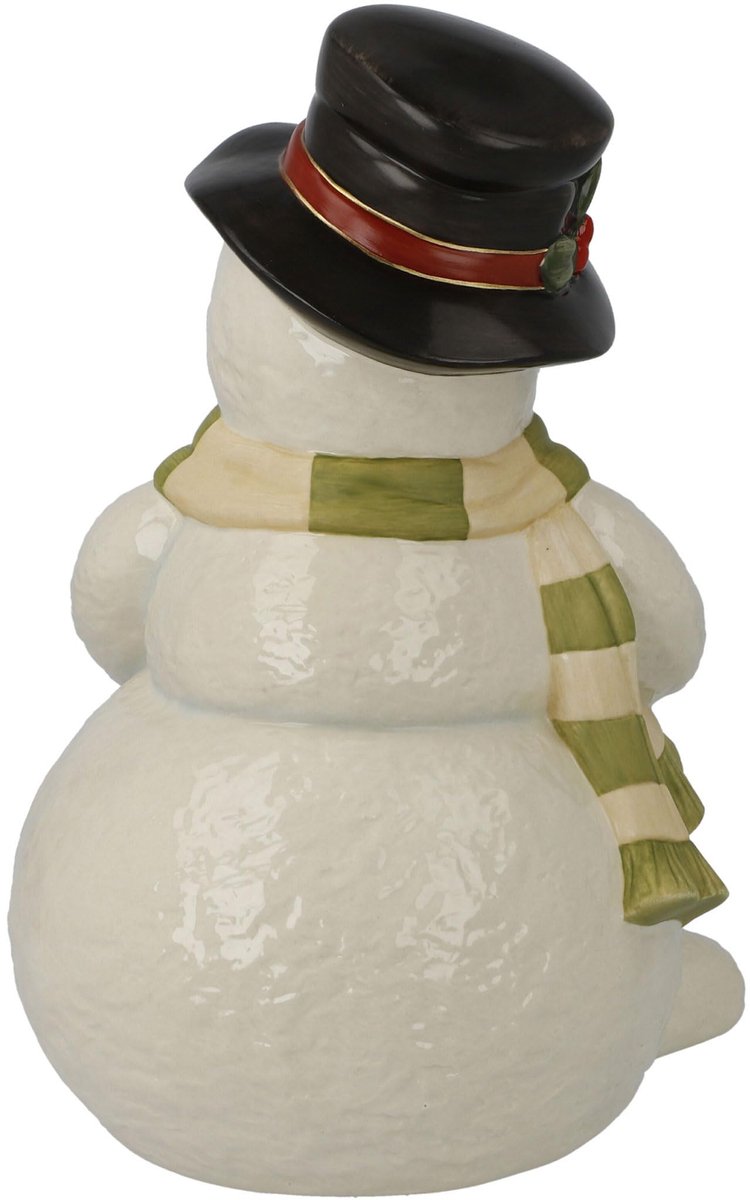 Ibenzoa® Kerstdecoratie Sneeuwpop met Swarovski Kristallen als Uniek Verzamelobject