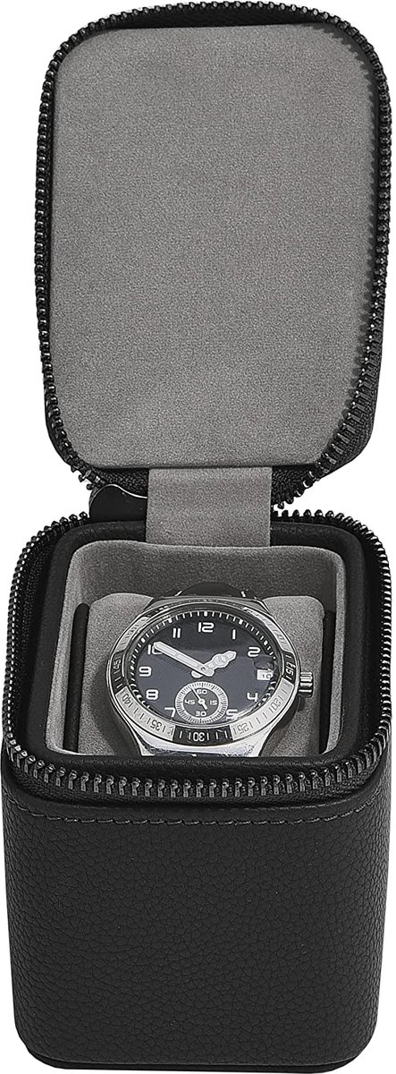 Stackers Pebble Black Single Zipped Horlogebox