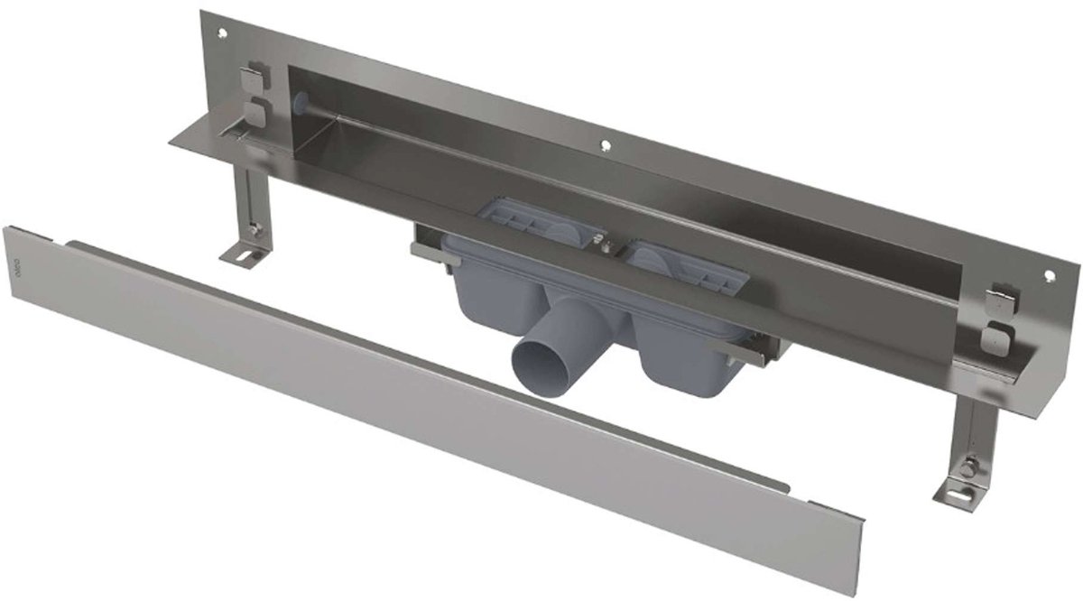 Alcadrain Douchegoten - Afvoersysteem Spa 85 cm, voor wandmontage, roestvrijstalen mat APZ5-SHADE-850