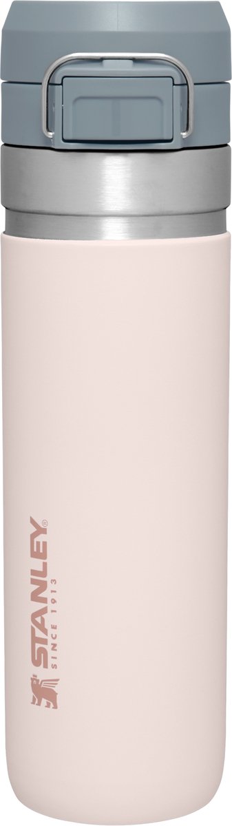 Stanley Quick Flip Roestvrijstalen Waterfles 0.71L - Houdt 12 Uur Koud - Lekvrije Drinkfles - Thermosfles - BPA-Vrij - Geschikt Voor Auto Bekerhouder - Vaatwasmachinebestendig - Rose Quartz