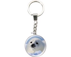 Deluxebase Magnidome Sleutelhanger Zegel Betoverende Kristallen Sleutelhanger Zegelkoepel met Roestvrijstalen Ketting