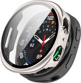 Strap-it Hard case hoesje met screen protector glas - geschikt voor Samsung Galaxy Watch 8 - 40mm (sterrenlicht/starlight)