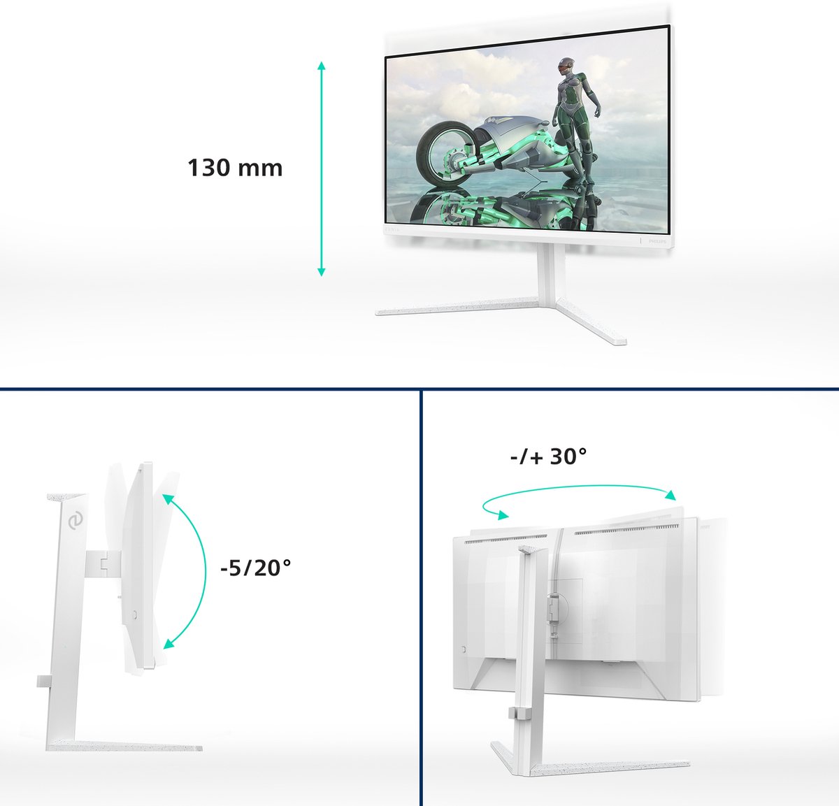 Philips Evnia 24M2N3201A 24" Full HD IPS Gaming Monitor 180Hz 1ms HDR Fast IPS 300cd/m² 16:9 - Afbeelding 5