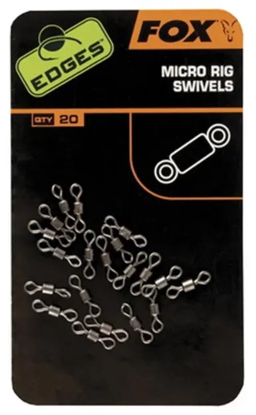 Fox Edges Micro Rig Swivels - 20st - Zwart van Fox — afbeelding 4