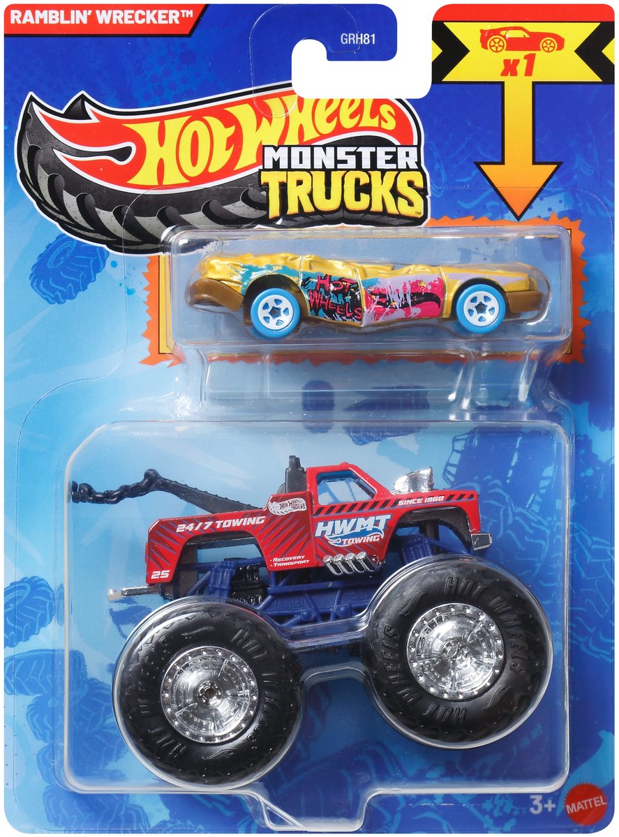 Hot Wheels Monster Trucks Auto - Ramblin Wrecker 2-delig inclusief kleine auto
