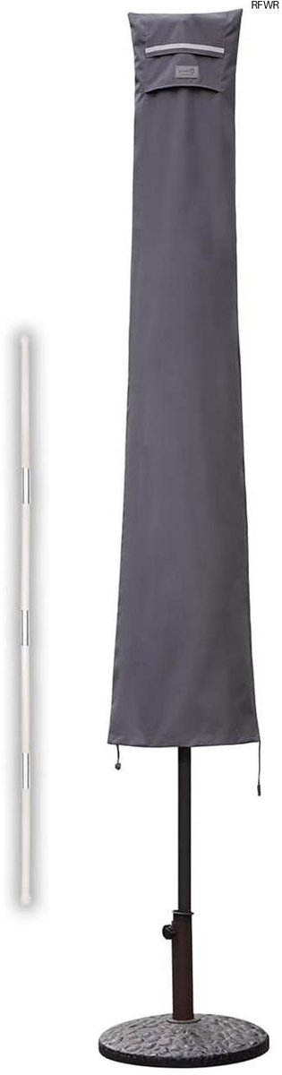 RFWR Beschermhoes voor parasol 350 cm diameter - Duurzaam en Waterdicht 100% Polyester Grey
