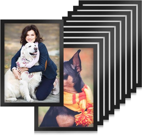 VAIIGO A4 Zelfklevend magnetisch displayframe, magnetische papierhouder voor licentie, foto's, documenten (10 stuks, zwart VAIIGO A4 Zelfklevend magnetisch displayframe, magnetische papierhouder voor licentie, foto's, documenten (10 stuks, zwart