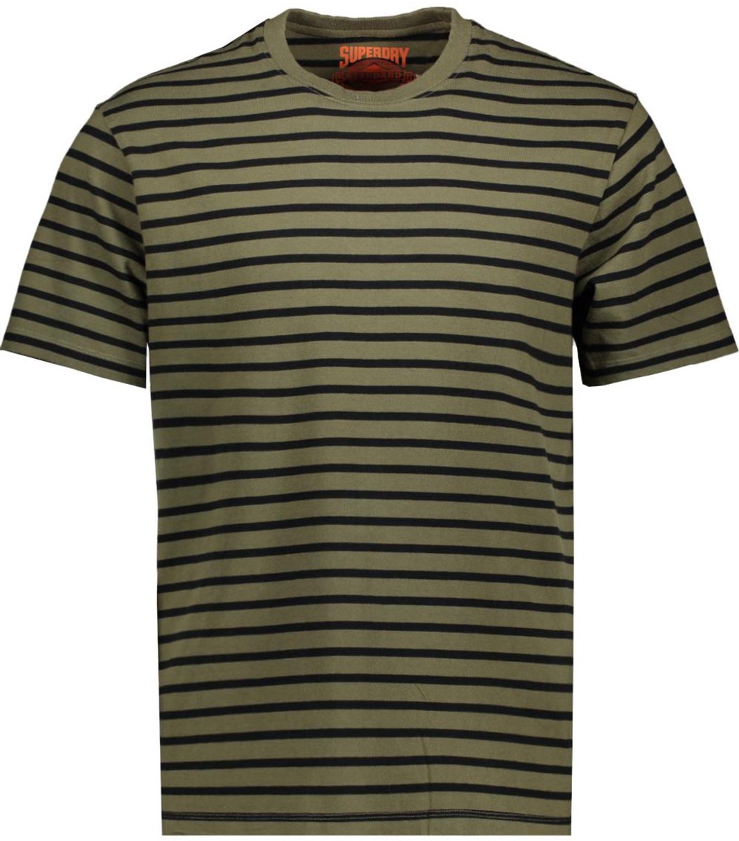 Superdry T-shirt Merchant Stripe Tee M1012290a Stripe Mannen Groen