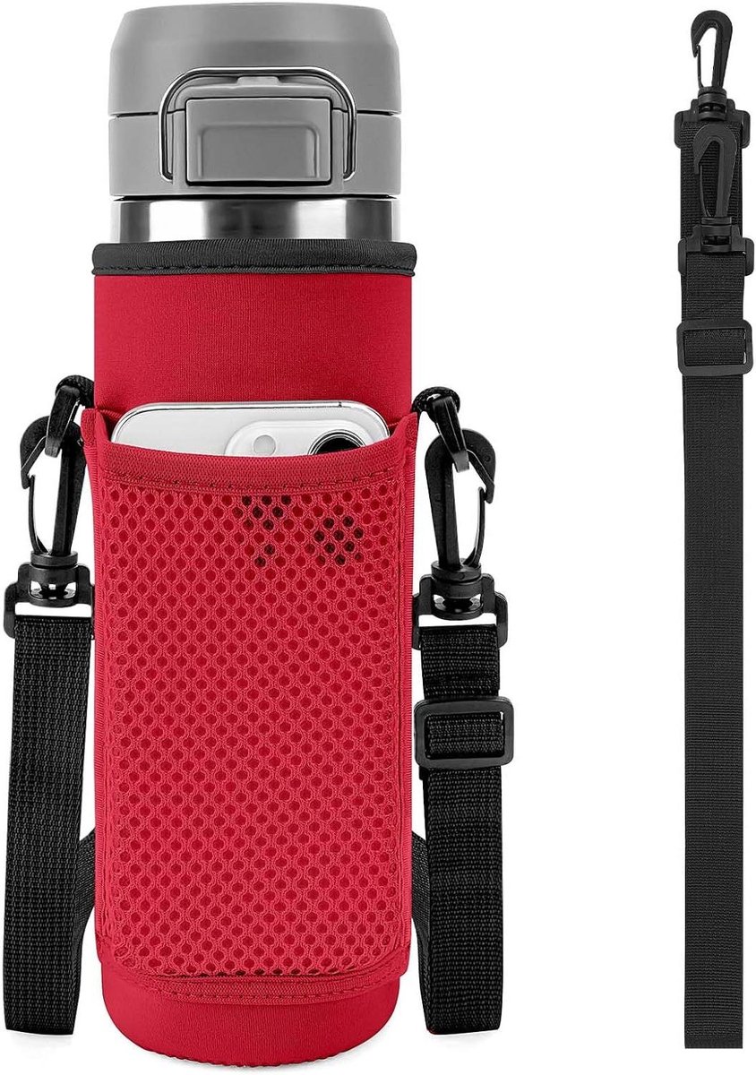 Allecto Plus - Waterfles Draagtas voor Stanley Quick Flip GO 24/36oz - Geïsoleerde Neopreen Draagnet met Schouderbanden - Waterfles Accessoire