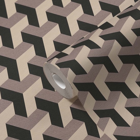 PAPIER PEINT RÉTRO | Geographic - Beige Zwart - Murs Living Daniel Hechter 7