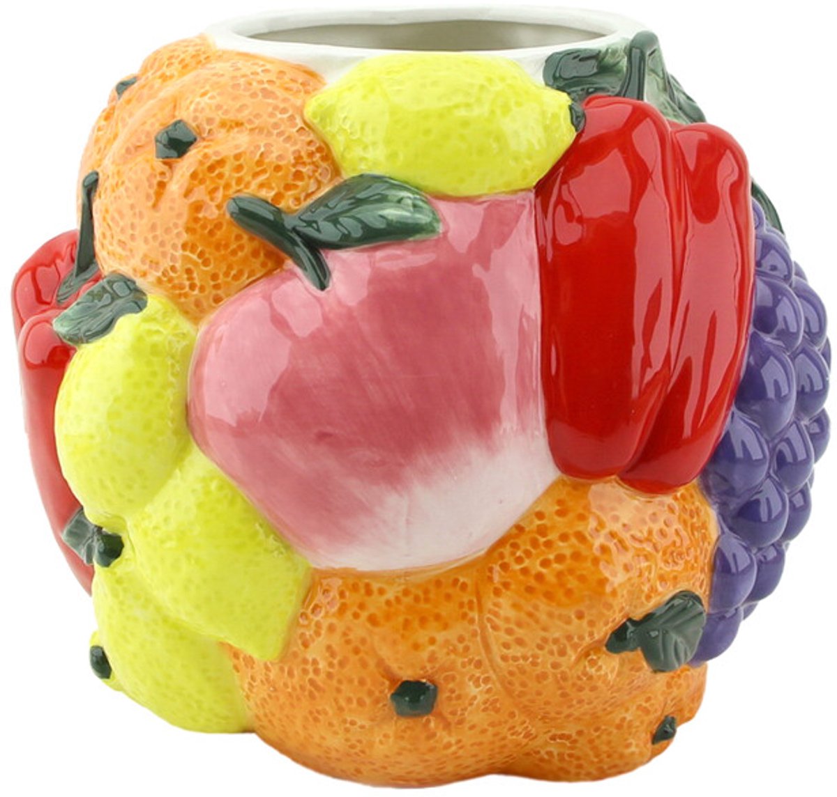 homebound by ky Aardewerk vaas 'Multi fruit' | vaas | 21,3x20,9x18,5cm