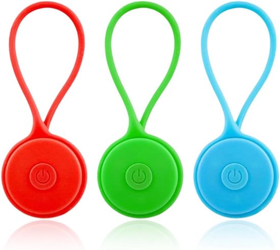 Lot De 4 Lumières LED Clignotantes Pour Cartable – Rechargeable USB – 3 Modes – Réfléchissant – Sécurité Enfant - 4