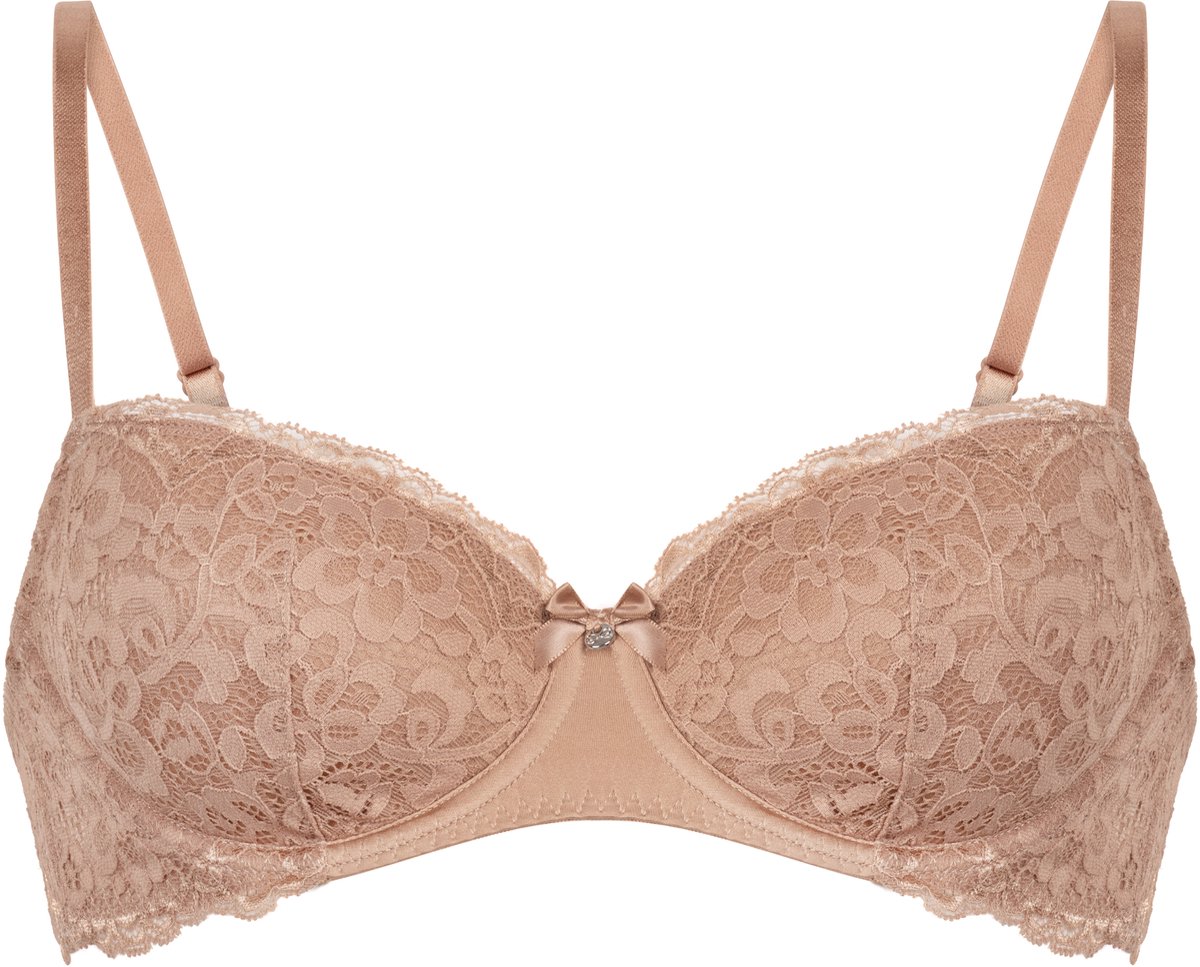 Hunkemöller Dames Lingerie Voorgevormde beugel bh Marine - Bruin - maat G80