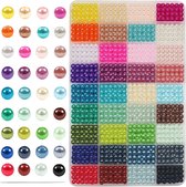 Allecto Plus - Knutselkralen 6 mm in 36 kleuren voor Sieraden en Kleding maken - Set van 2160 stuks