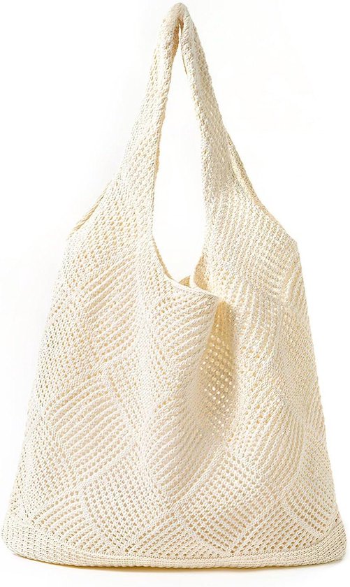 NOLITOY Grote Gehaakte Strandtas Voor Vrouwen Verstelbare Schoudertas Voor Strand Feest Winkelen Stijlvolle Geweven Tote Bag Geschikt Voor Dagelijks Gebruik Outdoor Activiteiten